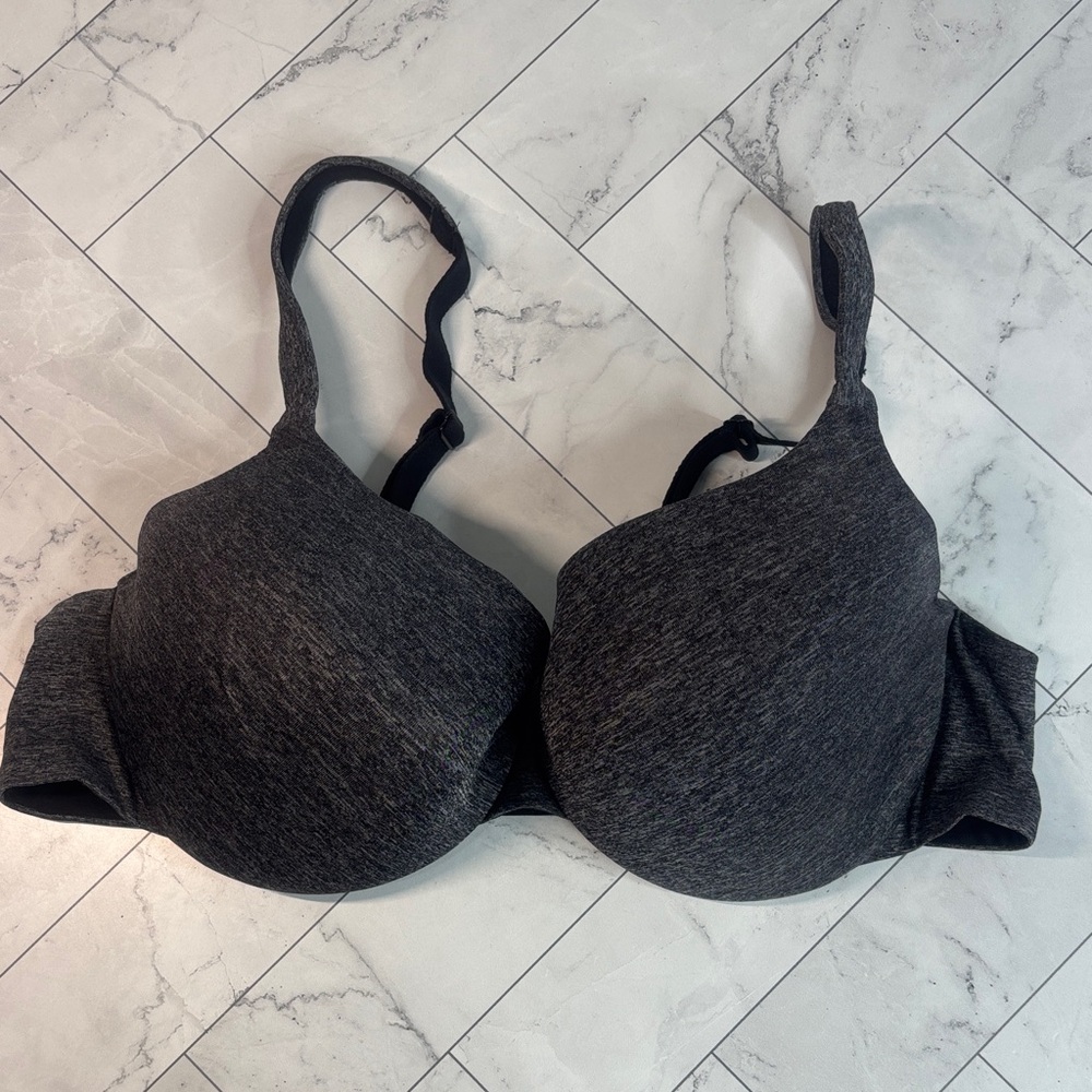 NWOT Cacique Lane Bryant Womens T-Shirt Bra Gray True Embrace UNDERWIRE 42C